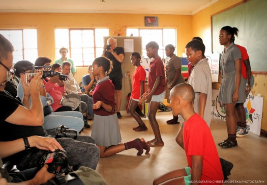 Star For Life students showing their dreams through drama to the artists
